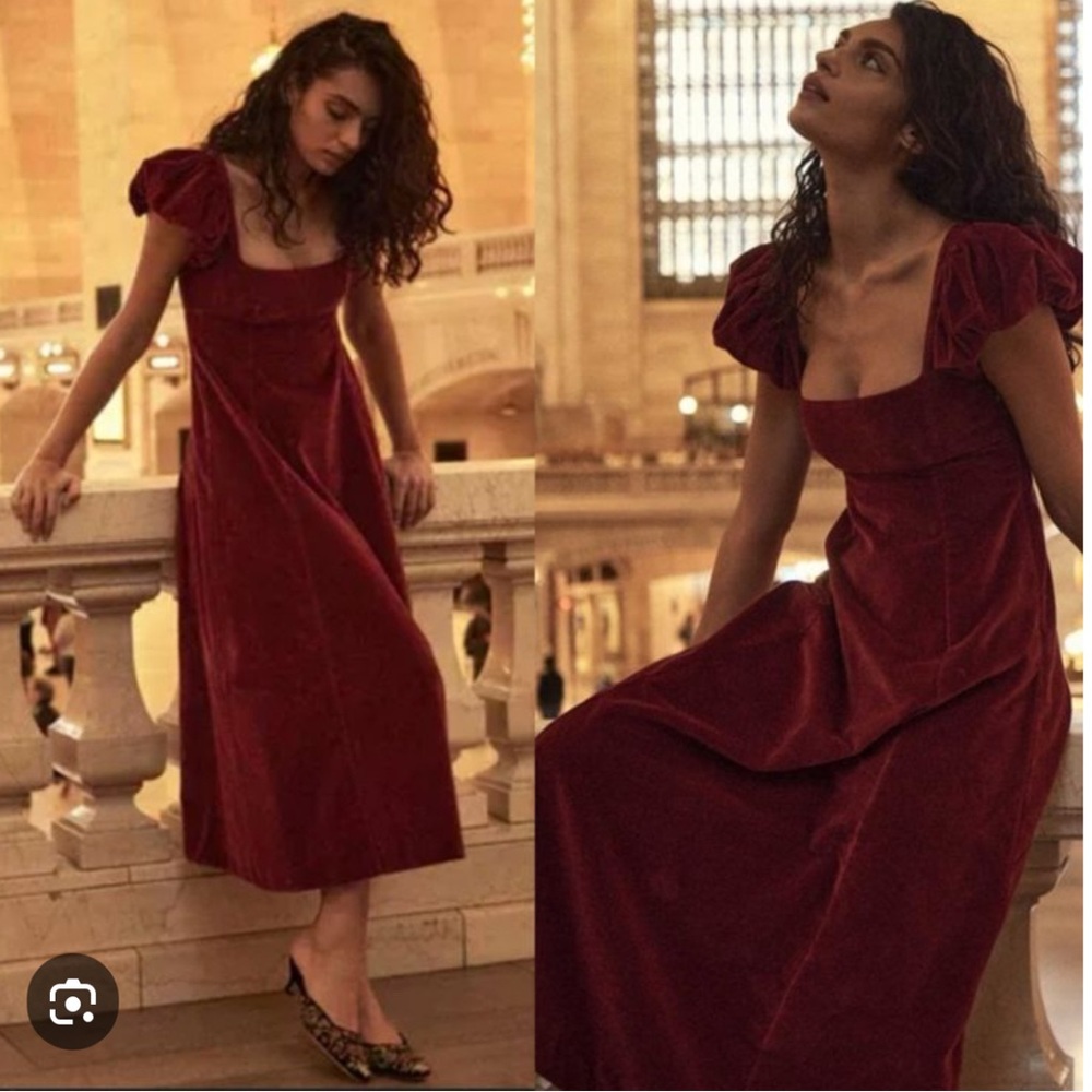 NWOT Doen Celestine Midi Dress in Rosso